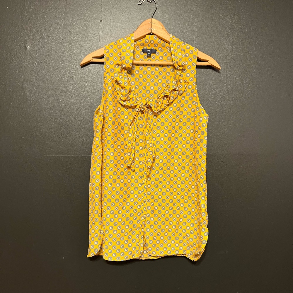 GAP Medallion Print Silk Blouse